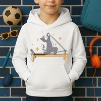 Pilates Cat Lover Funny Kids Hoodie thumb 2