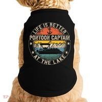 Pontoon Captain Life Is Better At The Lake Doggie Tank thumb 0