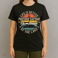 Pontoon Captain Life Is Better At The Lake T-Shirt thumb 4
