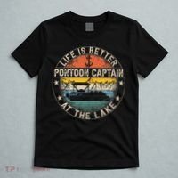 Pontoon Captain Life Is Better At The Lake T-Shirt thumb 5