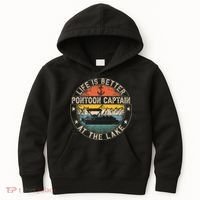 Pontoon Captain Life Is Better At The Lake Kids Hoodie thumb 0