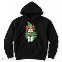 Papillon Christmas Lights Funny Xmas Dog Lover Pajama Hoodie thumb 0
