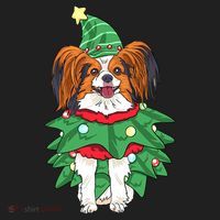 Papillon Christmas Lights Funny Xmas Dog Lover Pajama Beanie thumb 2
