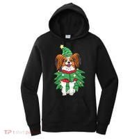 Papillon Christmas Lights Funny Xmas Dog Lover Pajama Women's Hoodie thumb 0