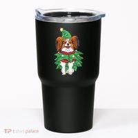 Papillon Christmas Lights Funny Xmas Dog Lover Pajama Tumbler thumb 0