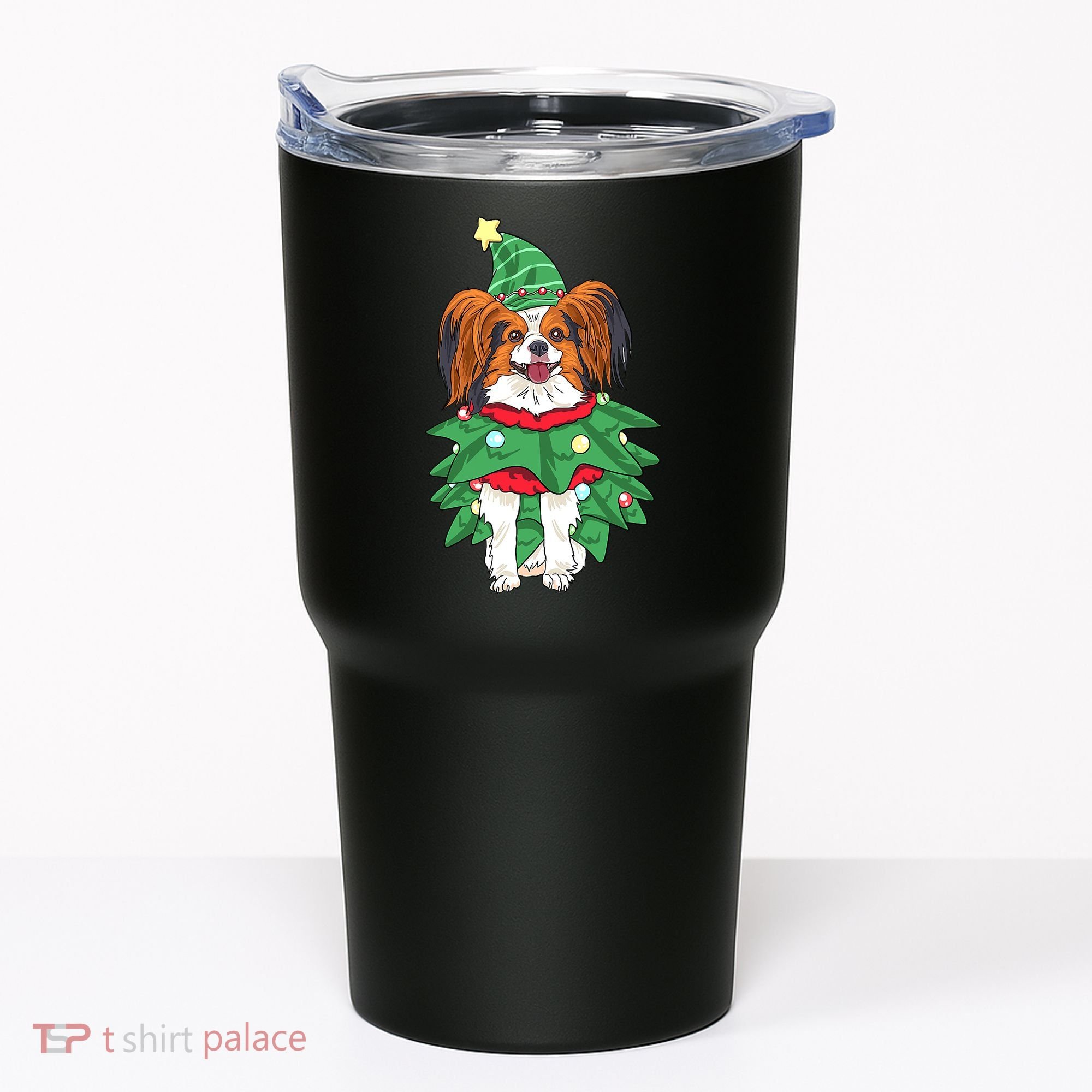 Papillon Christmas Lights Funny Xmas Dog Lover Pajama Tumbler