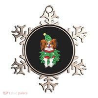 Papillon Christmas Lights Funny Xmas Dog Lover Pajama Ornament thumb 0