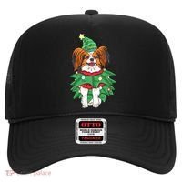 Papillon Christmas Lights Funny Xmas Dog Lover Pajama Hat thumb 0