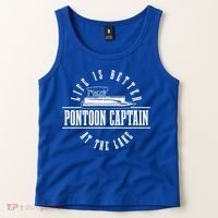 Pontoon Captain Life Is Better At The Lake Pontooning Boat Gift Tank Top thumb 2