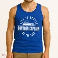 Pontoon Captain Life Is Better At The Lake Pontooning Boat Gift Tank Top thumb 3