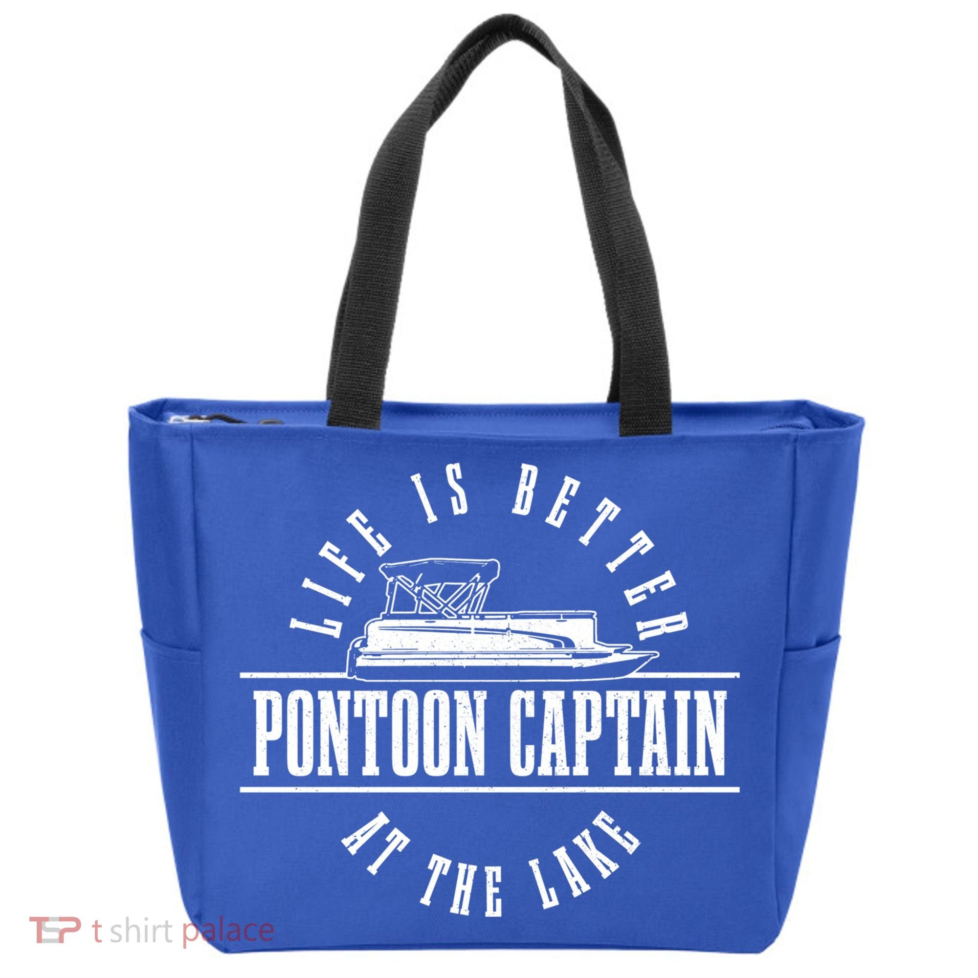 Pontoon Captain Life Is Better At The Lake Pontooning Boat Gift Tote Bag