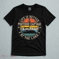 Pontoon Captain Life Is Better At The Lake T-Shirt thumb 5