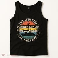 Pontoon Captain Life Is Better At The Lake Tank Top thumb 2