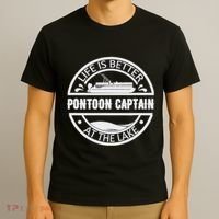 Pontoon Captain Life Is Better At The Lake T-Shirt thumb 3
