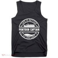 Pontoon Captain Life Is Better At The Lake Tank Top thumb 0
