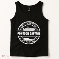 Pontoon Captain Life Is Better At The Lake Tank Top thumb 2