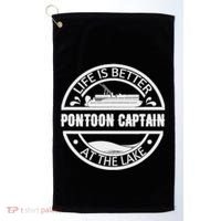Pontoon Captain Life Is Better At The Lake Golf Towel thumb 0