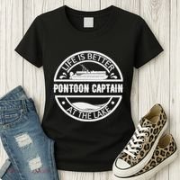Pontoon Captain Life Is Better At The Lake Women's T-Shirt thumb 3