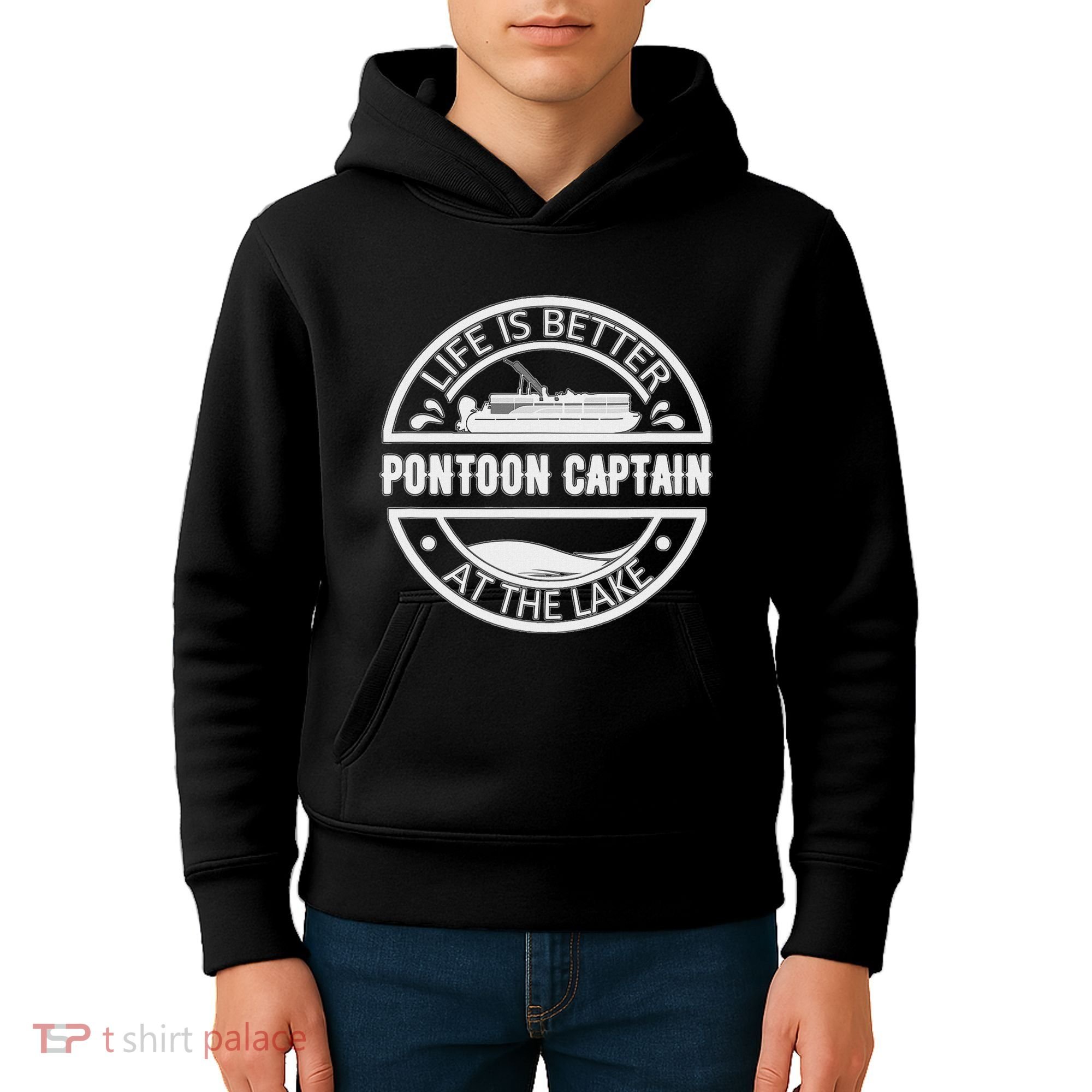Pontoon Captain Life Is Better At The Lake Kids Hoodie