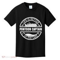 Pontoon Captain Life Is Better At The Lake Kids T-Shirt thumb 0
