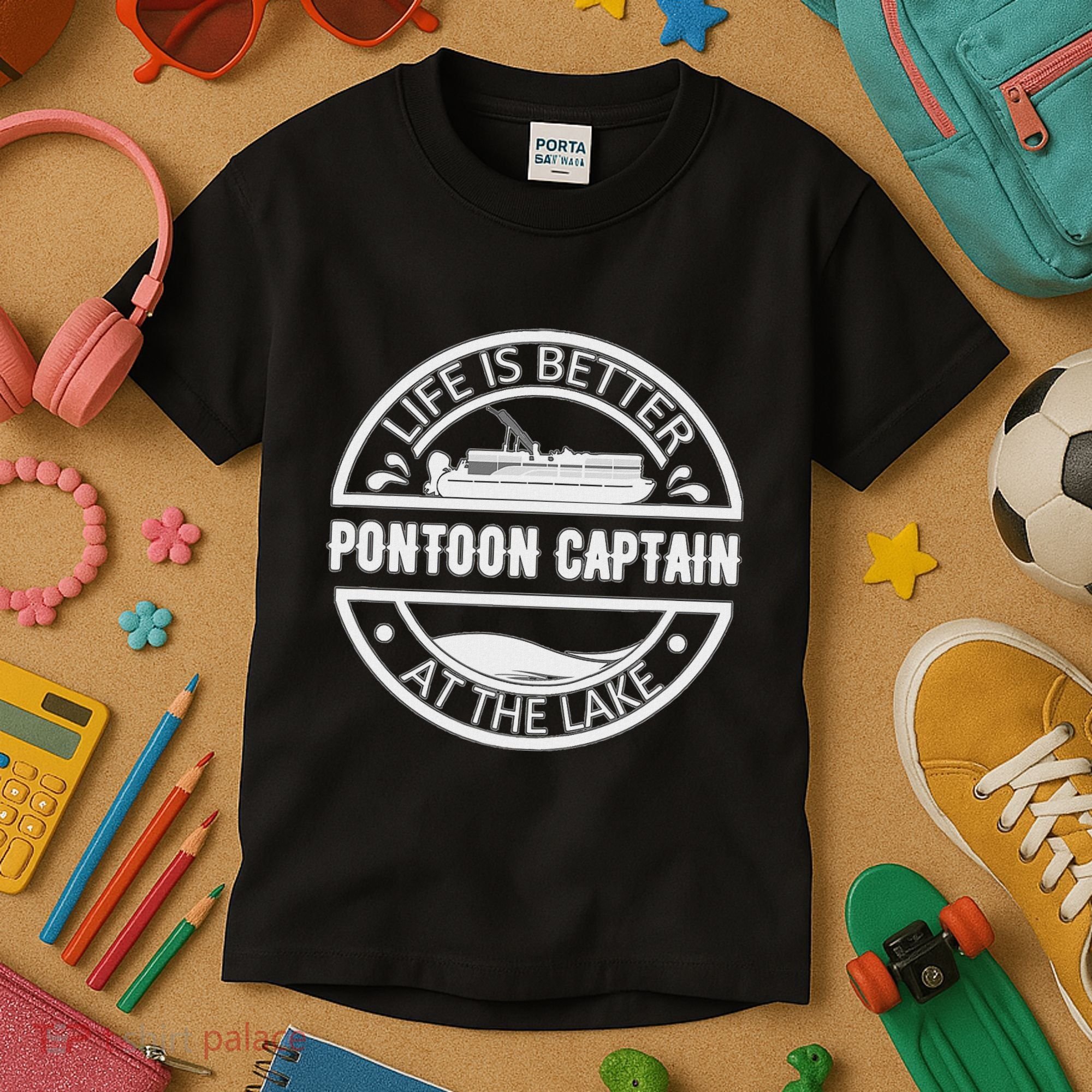 Pontoon Captain Life Is Better At The Lake Kids T-Shirt