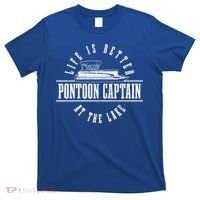 Pontoon Captain Life Is Better At The Lake Pontooning Boat Gift T-Shirt thumb 0