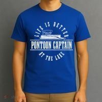 Pontoon Captain Life Is Better At The Lake Pontooning Boat Gift T-Shirt thumb 3