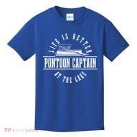 Pontoon Captain Life Is Better At The Lake Pontooning Boat Gift Kids T-Shirt thumb 0