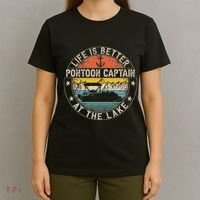 Pontoon Captain Life Is Better At The Lake T-Shirt thumb 4