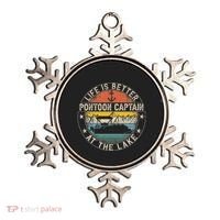 Pontoon Captain Life Is Better At The Lake Ornament thumb 0