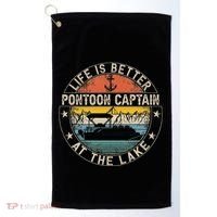 Pontoon Captain Life Is Better At The Lake Golf Towel thumb 0