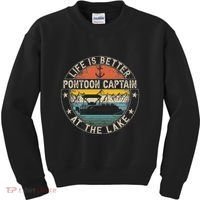 Pontoon Captain Life Is Better At The Lake Kids Sweatshirt thumb 0