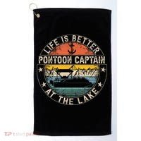 Pontoon Captain Life Is Better At The Lake Golf Towel thumb 0