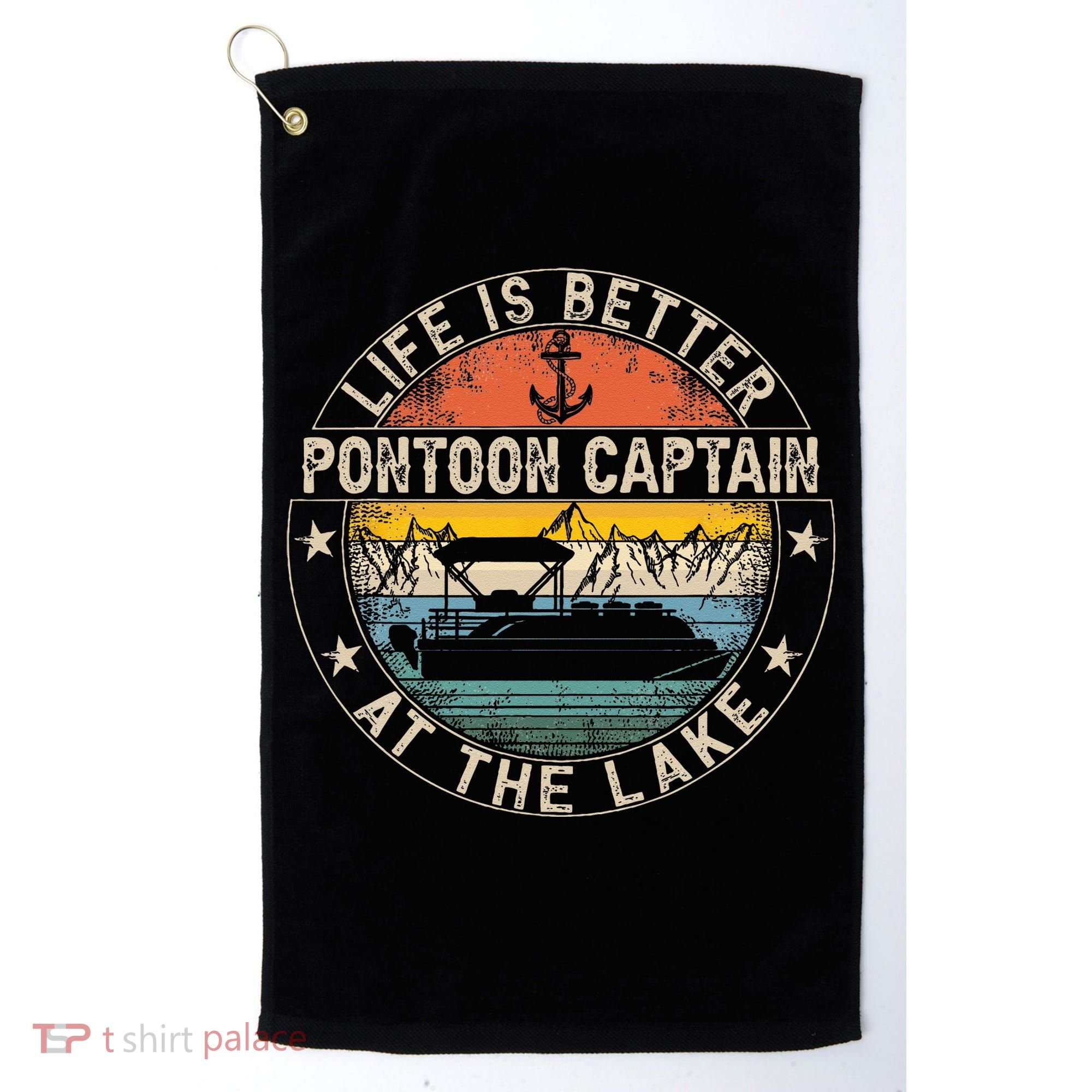 Pontoon Captain Life Is Better At The Lake Golf Towel