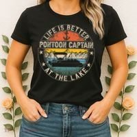 Pontoon Captain Life Is Better At The Lake Women's T-Shirt thumb 2