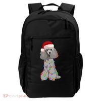 Poodle Christmas Lights Xmas Dog Lover Gift Backpack thumb 0