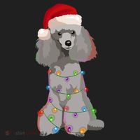 Poodle Christmas Lights Xmas Dog Lover Gift Beanie thumb 2