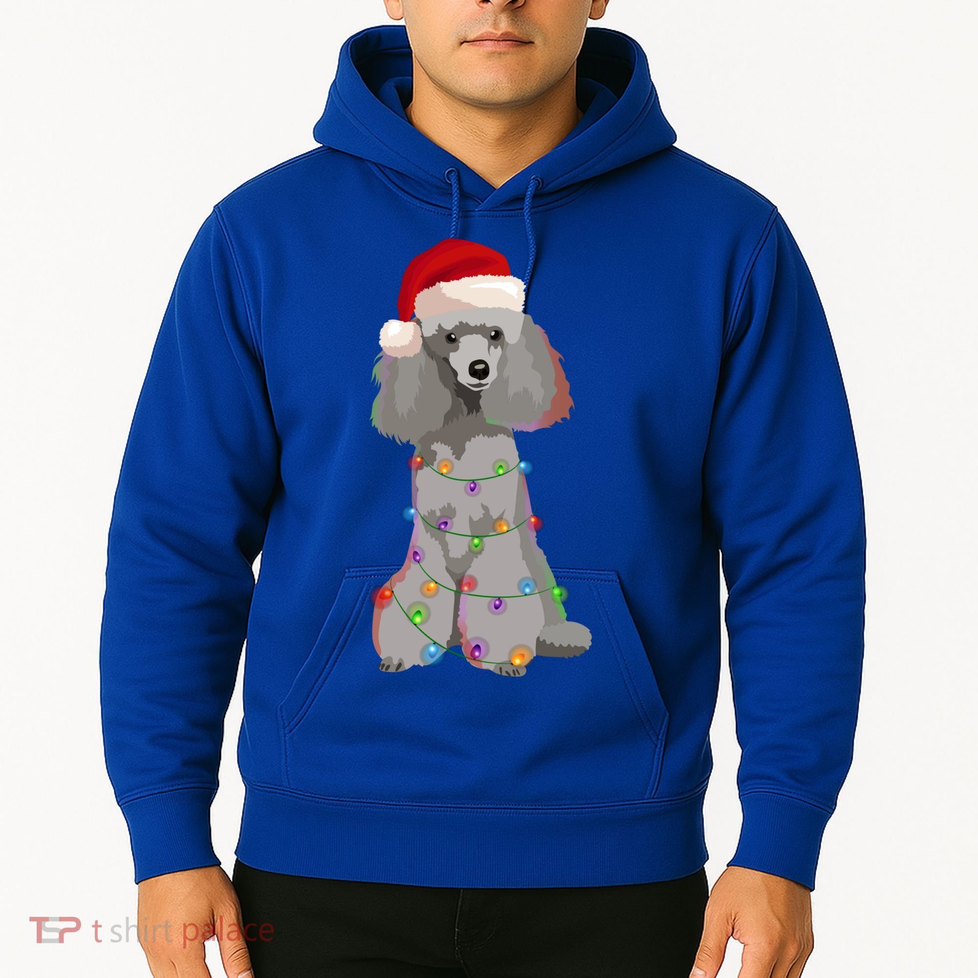 Poodle Christmas Lights Xmas Dog Lover Gift Hoodie