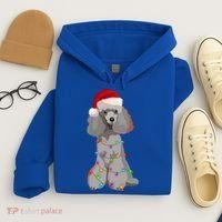 Poodle Christmas Lights Xmas Dog Lover Gift Hoodie thumb 4
