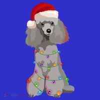Poodle Christmas Lights Xmas Dog Lover Gift Sweatshirt thumb 3