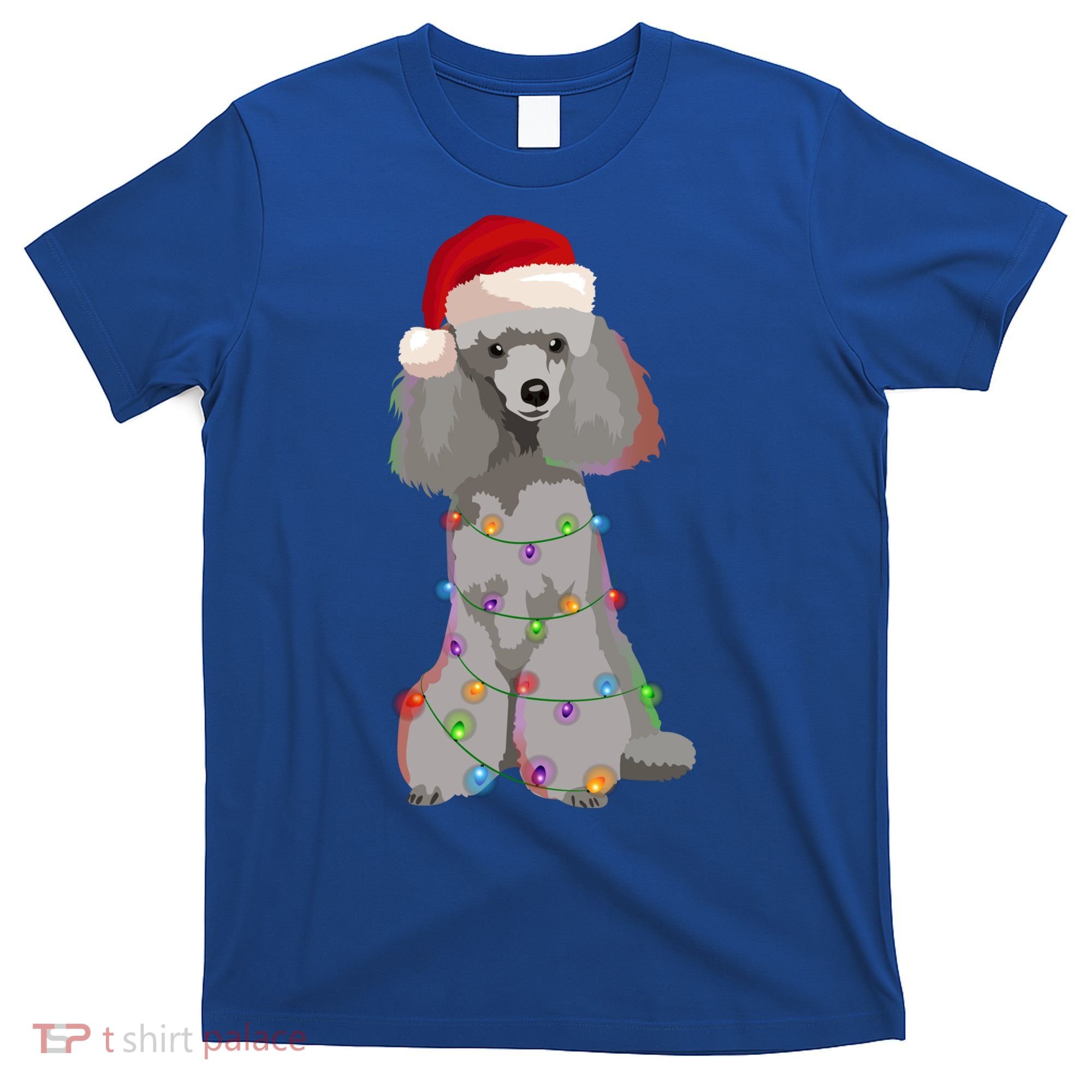 Poodle Christmas Lights Xmas Dog Lover Gift T-Shirt
