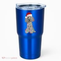 Poodle Christmas Lights Xmas Dog Lover Gift Tumbler thumb 0