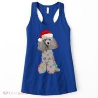 Poodle Christmas Lights Xmas Dog Lover Gift Women's Tank Top thumb 0