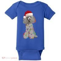 Poodle Christmas Lights Xmas Dog Lover Gift Baby Bodysuit thumb 0