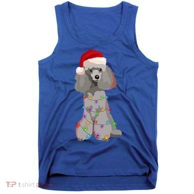 Poodle Christmas Lights Xmas Dog Lover Gift Tank Top