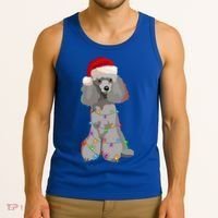 Poodle Christmas Lights Xmas Dog Lover Gift Tank Top thumb 3