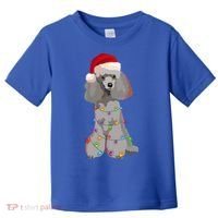 Poodle Christmas Lights Xmas Dog Lover Gift Toddler T-Shirt thumb 0