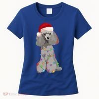 Poodle Christmas Lights Xmas Dog Lover Gift Women's T-Shirt thumb 0