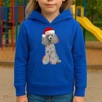 Poodle Christmas Lights Xmas Dog Lover Gift Kids Hoodie thumb 3