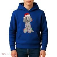 Poodle Christmas Lights Xmas Dog Lover Gift Kids Hoodie thumb 4